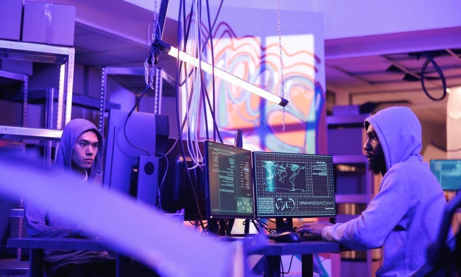 International students collaborating on VR project in modern learning space in Johor Bahru